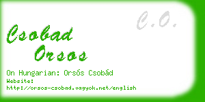 csobad orsos business card
