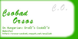 csobad orsos business card